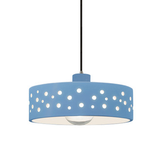 Perforated Dish 1-Light Pendant (254|CER-6467-SKBL-CROM-BKCD-LED1-700)