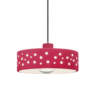 Perforated Dish 1-Light Pendant (254|CER-6467-CRSE-CROM-BKCD-LED1-700)