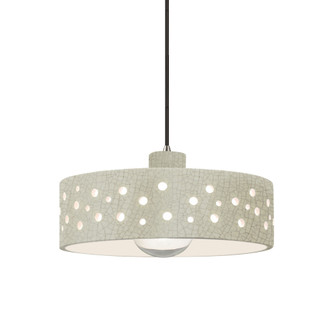 Perforated Dish LED 1-Light Pendant (254|CER-6467-CRK-NCKL-BKCD-LED1-700)