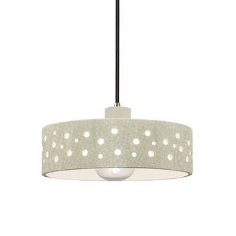 Perforated Dish 1-Light Pendant (254|CER-6467-CKC-ABRS-BKCD-LED1-700)