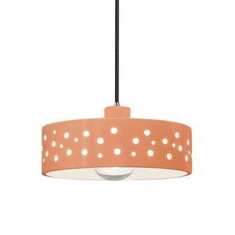 Perforated Dish 1-Light Pendant (254|CER-6467-BSH-ABRS-BKCD-LED1-700)