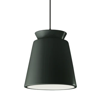 Tall Trapezoid 1-Light Pendant (254|CER-6427-PWGN-MBLK-BKCD-LED1-700)