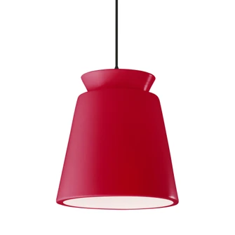 Tall Trapezoid 1-Light Pendant (254|CER-6427-CRSE-MBLK-BKCD-LED1-700)