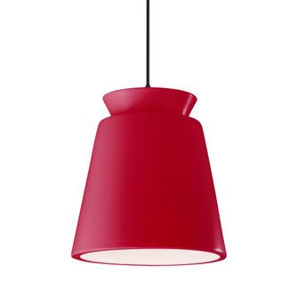 Tall Trapezoid 1-Light Pendant (254|CER-6427-CRSE-MBLK-BKCD)