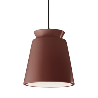 Tall Trapezoid 1-Light Pendant (254|CER-6427-CLAY-MBLK-BKCD-LED1-700)
