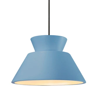 Medium Trapezoid 1-Light Pendant (254|CER-6423-SKBL-MBLK-RIGID-LED1-700)