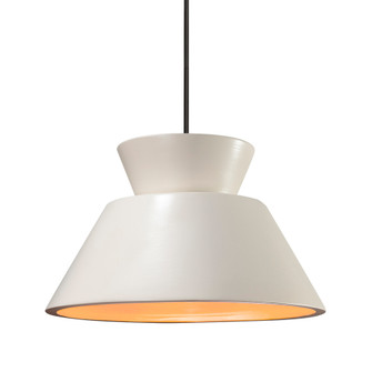 Medium Trapezoid 1-Light Pendant (254|CER-6423-MTGD-MBLK-RIGID-LED1-700)