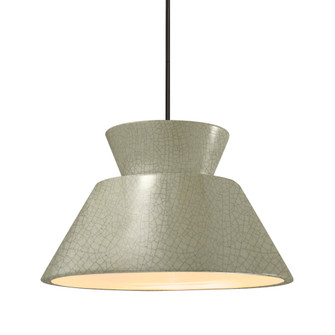 Medium Trapezoid 1-Light Pendant (254|CER-6423-CKC-MBLK-RIGID)