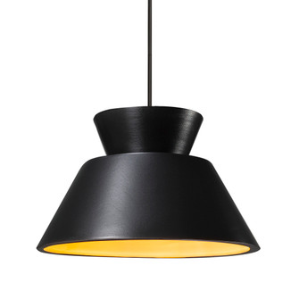Medium Trapezoid 1-Light Pendant (254|CER-6423-CBGD-MBLK-RIGID-LED1-700)