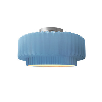 Small Tier Pleated LED Semi-Flush (254|CER-6370-SKBL-NCKL-LED1-700)