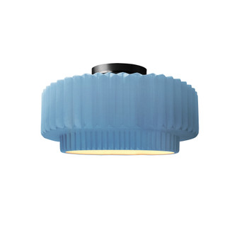 Small Tier Pleated Semi-Flush (254|CER-6370-SKBL-MBLK)