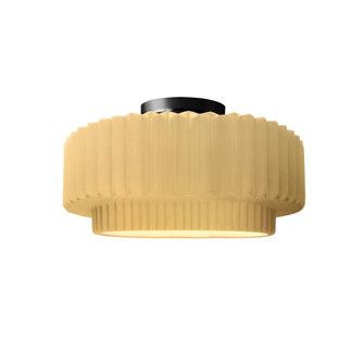 Small Tier Pleated Semi-Flush (254|CER-6370-MYLW-MBLK)