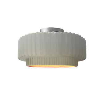 Small Tier Pleated LED Semi-Flush (254|CER-6370-MTGD-NCKL-LED1-700)