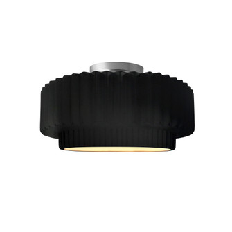 Small Tier Pleated Semi-Flush (254|CER-6370-CRB-NCKL-LED1-700)