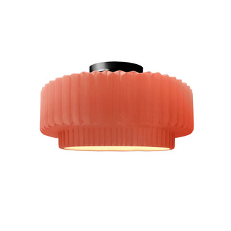 Small Tier Pleated Semi-Flush (254|CER-6370-BSH-MBLK-LED1-700)
