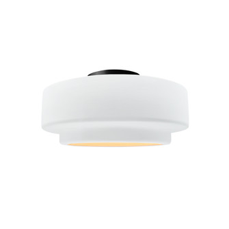 Small Tier Semi-Flush (254|CER-6360-WHT-MBLK)