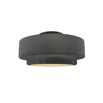 Small Tier Semi-Flush (254|CER-6360-GRY-MBLK-LED1-700)
