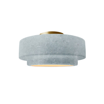Small Tier Semi-Flush (254|CER-6360-CONC-BRSS-LED1-700)