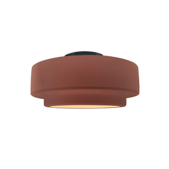Small Tier Semi-Flush (254|CER-6360-CLAY-MBLK-LED1-700)