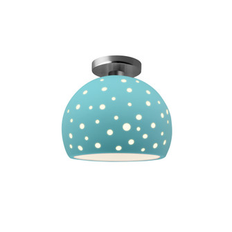 Perforated Medium Globe Semi-Flush (254|CER-6359-RFPL-NCKL)