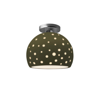 Perforated Medium Globe Semi-Flush (254|CER-6359-MGRN-NCKL)
