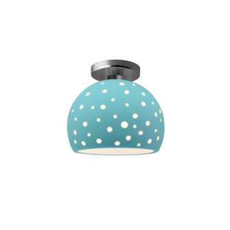 Perforated Small Globe Semi-Flush (254|CER-6357-RFPL-NCKL)