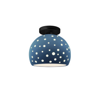 Perforated Small Globe Semi-Flush (254|CER-6357-MID-MBLK)