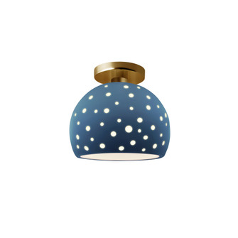 Perforated Small Globe Semi-Flush (254|CER-6357-MID-BRSS)