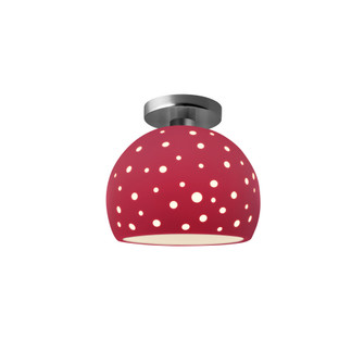 Perforated Small Globe Semi-Flush (254|CER-6357-CRSE-NCKL-LED1-700)