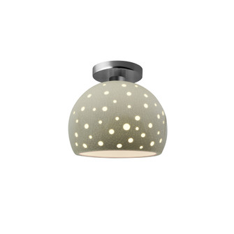 Perforated Small Globe Semi-Flush (254|CER-6357-CKC-NCKL-LED1-700)