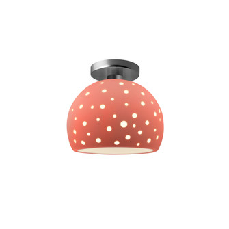 Perforated Small Globe Semi-Flush (254|CER-6357-BSH-NCKL)