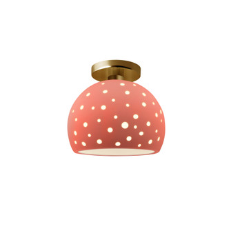 Perforated Small Globe Semi-Flush (254|CER-6357-BSH-BRSS)