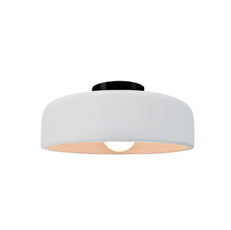 Small Spire Semi-Flush (254|CER-6340-WHT-MBLK-LED1-700)