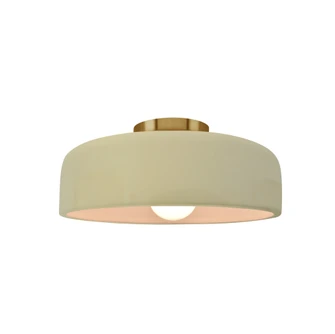 Small Spire Semi-Flush (254|CER-6340-VAN-BRSS-LED1-700)