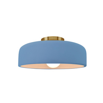 Small Spire Semi-Flush (254|CER-6340-SKBL-BRSS-LED1-700)