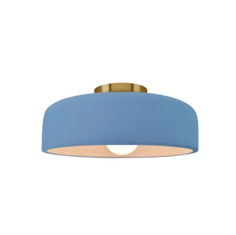 Small Spire Semi-Flush (254|CER-6340-SKBL-BRSS-LED1-700)