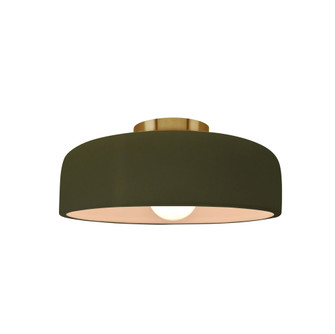 Small Spire Semi-Flush (254|CER-6340-MGRN-BRSS-LED1-700)