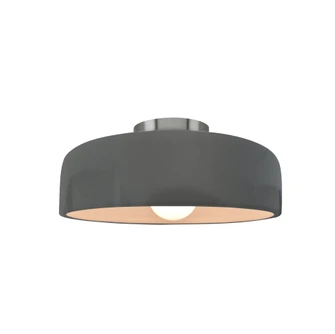 Small Spire Semi-Flush (254|CER-6340-GRY-NCKL)