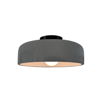 Small Spire Semi-Flush (254|CER-6340-GRY-MBLK-LED1-700)