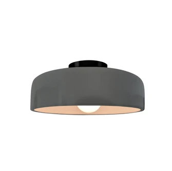 Small Spire Semi-Flush (254|CER-6340-GRY-MBLK-LED1-700)