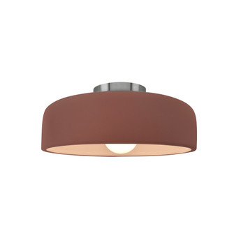 Small Spire Semi-Flush (254|CER-6340-CLAY-NCKL-LED1-700)
