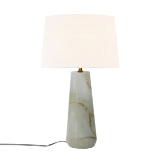 Tower Portable w/ Fabric Shade (254|CER-2585-STOC-WHTE)