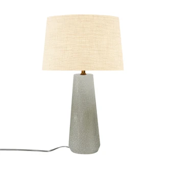 Tower Portable w/ Fabric Shade (254|CER-2585-CRK-CREM)