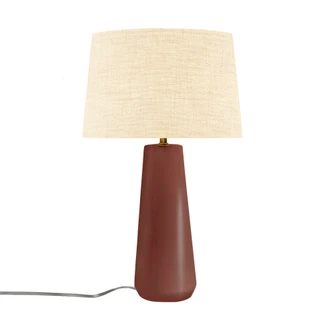 Tower Portable w/ Fabric Shade (254|CER-2585-CLAY-CREM)
