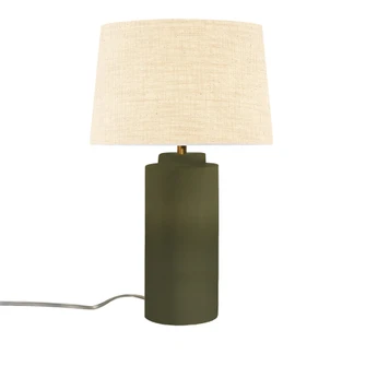 Spire Portable w/ Fabric Shade (254|CER-2575-MGRN-CREM)