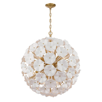 Esme 28'' Aged Brass Chandelier (205|ESM-4009-AG-WH)