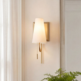 Wilkes 1-Light Wall Sconce in Warm Brass by Dann Foley (128|9-4704CP-1-322)