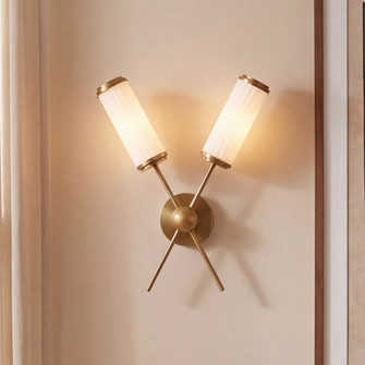 Denison 2-Light Wall Sconce in Warm Brass by Dann Foley (128|9-3199-2-322)