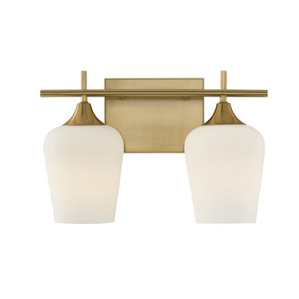 Octave 2-Light Bathroom Vanity Light in Warm Brass (128|8-6030-2-322)