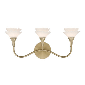 Florena 3-Light Bathroom Vanity Light in Noble Brass by Breegan Jane (128|8-5081-3-127)
